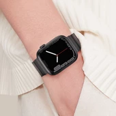 Apple Watch 10 42mm - 38/40/41mm Kordon Mıknatıslı Baklalı Metal Kordon 2/3/4/5/6/se/7/8/9 - 12