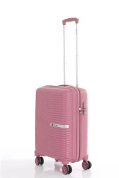 Mçs Kabin Boy Kırılmaz Polipropilen Valiz Koyu Pudra V374 thumbnail 2