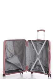 Mçs Kabin Boy Kırılmaz Polipropilen Valiz Koyu Pudra V374 thumbnail 4