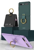 Samsung Galaxy Z Flip Kılıf Flip Ring Kıpta Kapak - 7