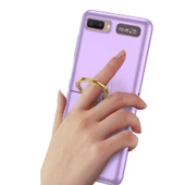 Samsung Galaxy Z Flip Kılıf Flip Ring Kıpta Kapak - 8
