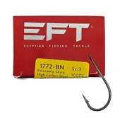 EFT 1772 Kısa Sap Black Nikel Olta İğnesi 100ad - 1