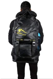 Dağcı Sırt Çantası Deprem Çantası Körüklü 65 Litre Siyah - 1