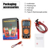 WellHise VC203 Ölçü Aleti Multimetre Avometre NCV Işıklı Ekran El Feneri Isı Ölçer - 11