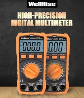 WellHise VC205A Ölçü Aleti Multimetre Avometre NCV Işıklı Ekran Isı Ölçer El Feneri - 5