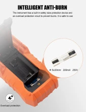 WellHise VC205A Ölçü Aleti Multimetre Avometre NCV Işıklı Ekran Isı Ölçer El Feneri - 7