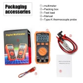 WellHise VC205A Ölçü Aleti Multimetre Avometre NCV Işıklı Ekran Isı Ölçer El Feneri - 12