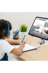 IDE Tablet Tutucu Metal Evrensel Masaüstü 360 Derece Dönen Tablet Standi - 1
