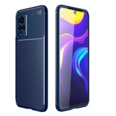 Vivo V21 Kılıf Karbon Silikon Case - 1