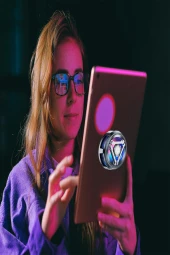 Qpen  F13 RGB Radyatör Tablet Soğutucu Fan thumbnail 2