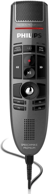 Philips SpeechMike Premium Dikte USB Mikrofon, Basmalı Düğme - 1