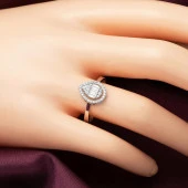 Damla Bagetli 14 Ayar Beyaz Altın Set thumbnail 6