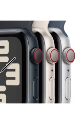 Apple Watch SE 2.Nesil (2023) GPS + Cellular 40mm Silver Aluminium Case with Storm Blue Sport Band - S/M - Gümüş - 3