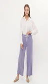 Oslo Belden Bağlamalı Lastikli Pantolon - (38-46) - 71126 - Lila thumbnail 1