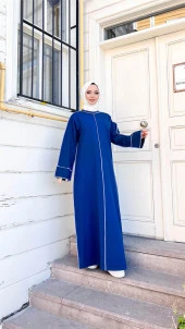 Mevlana Oversize Pamuklu Elbise - 71167.006 - İndigo - 1