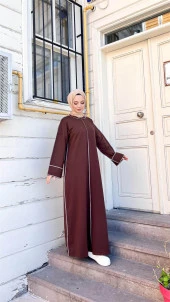 Mevlana Oversize Pamuklu Elbise - 71167.110 - Acı Kahve - 6