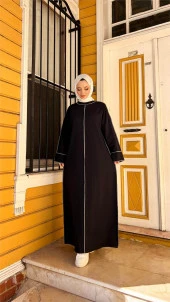 Mevlana Oversize Pamuklu Elbise - 71167.003 - Siyah - 7