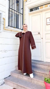 Mevlana Oversize Pamuklu Elbise - 71167.110 - Acı Kahve - 8