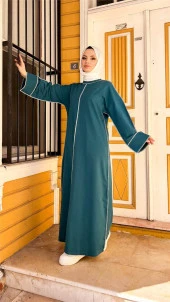 Mevlana Oversize Pamuklu Elbise - 71167.208 - Koyu Petrol - 12