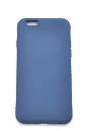 iPhone 6 / 6S Uyumlu Düz Renk Esnek Yumuşak Silikon Kılıf  Rubber İndigo Mavi thumbnail 2