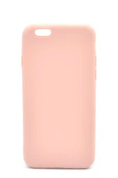 iPhone 6 / 6S Uyumlu Düz Renk Esnek Yumuşak Silikon Kılıf  Rubber Pembe thumbnail 1