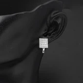 14 Ayar Beyaz Altın Baget Taşlı Spor Set thumbnail 6