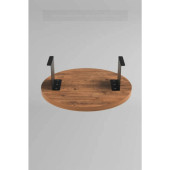 Koyu Ceviz Ahşap Koltuk Yanı Sehpa Ayarlanabilir Tepsi 39 cm Genişlik Dekoratif Modern Tepsi - 2