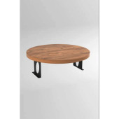 Koyu Ceviz Ahşap Koltuk Yanı Sehpa Ayarlanabilir Tepsi 39 cm Genişlik Dekoratif Modern Tepsi - 3