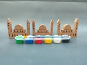 RMZN5-3 lü Ayasafya Camii ( 10 cm 18 mm ) Ramazan Ayına Özel Ahşap Boyama Etkinliği, Boyama Seti, - 2