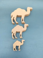 RMZN9-3 lü Deve ( 6 cm, 10 cm ve 15 cm ) Ramazan Ayına Özel Ahşap Boyama Etkinliği, Boyama Seti, - 3