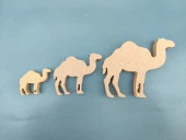 RMZN9-3 lü Deve ( 6 cm, 10 cm ve 15 cm ) Ramazan Ayına Özel Ahşap Boyama Etkinliği, Boyama Seti, - 4