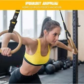 Profesyonel Ayarlanabilir Jimnastik Halkası Egzersiz Çemberi Kaymaz Fitness Crossfit Halkası - 3