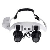 Kuyumcu Saat Onarım Için 10X-15X-20X25X Mercekli Gözlük Büyüteç 9892G-3A - 3