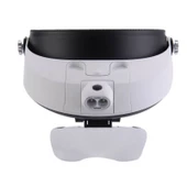 5 Mercekli Çok Fonksiyonlu Başlık Tip Işıklı Büyüteç Mg-81001-G - 3