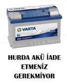 Varta Akü 12V 72 Ah Amper E43 (Ford-Opel Alçak Tip) - Hurda Akü İade Etmeniz Gerekmiyor - 1