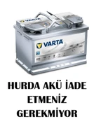 Varta 12V 70 Ah Agm Start-Stop Akü - E39 - Hurda Akü İade Etmeniz Gerekmiyor - 1
