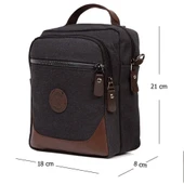 Lederax Kanvas Kumaş El ve Omuz Çantası LD478 - 8