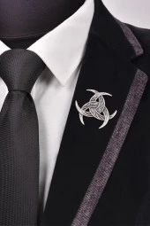 Esgue Üçlü Hilal Yaka Broş - 1