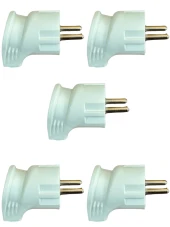 Viko Topraklı Erkek Fiş Beyaz Monoblok (5 Adet) - 1