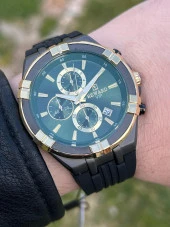 RA145067 Reward İyon Kaplama Kasa Silikon Kordon 3 Atm Suya Dayaknıklı Erkek Kol Saati - 1