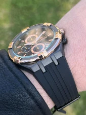 RA145064 Reward İyon Kaplama Kasa Silikon Kordon 3 Atm Suya Dayaknıklı Erkek Kol Saati thumbnail 3