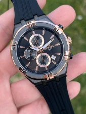 RA145064 Reward İyon Kaplama Kasa Silikon Kordon 3 Atm Suya Dayaknıklı Erkek Kol Saati thumbnail 4