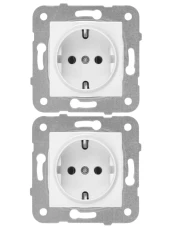 Viko Karre Topraklı Priz Beyaz (Çerçeve Dahil) 90967008 (2 Adet) - 1