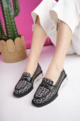 Muggo LUVİ Garantili Kadın Loafer Günlük Eva Taban Casual Makosen Ayakkabı - 10