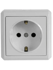 Viko Vera Sıva Üstü Topraklı Priz Beyaz (Çerçeveli) 90681008 (12 Adet) - 2