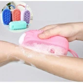 Banyo Sırt Kesesi Çift Taraflı Slıkon Duş Lifi Sırt Fırçası 60 Cm thumbnail 1