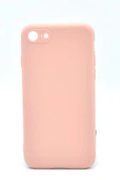 iPhone 7 / 8 Uyumlu Düz Renk Esnek Yumuşak Silikon Kılıf  Rubber Pembe thumbnail 1