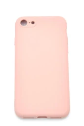 iPhone 7 / 8 Uyumlu Düz Renk Esnek Yumuşak Silikon Kılıf  Rubber Pembe thumbnail 2