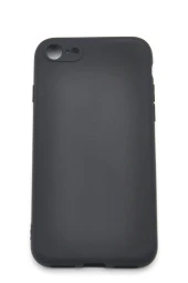 iPhone 7 / 8 Uyumlu Düz Renk Esnek Yumuşak Silikon Kılıf  Rubber Siyah thumbnail 2