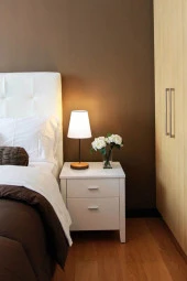 BY-LAMP Masa Lambası Hediye Abajur Lamba Yatak Odası Lambası Gold Gövde Beyaz Şapka Başucu Aydınlatma - 4